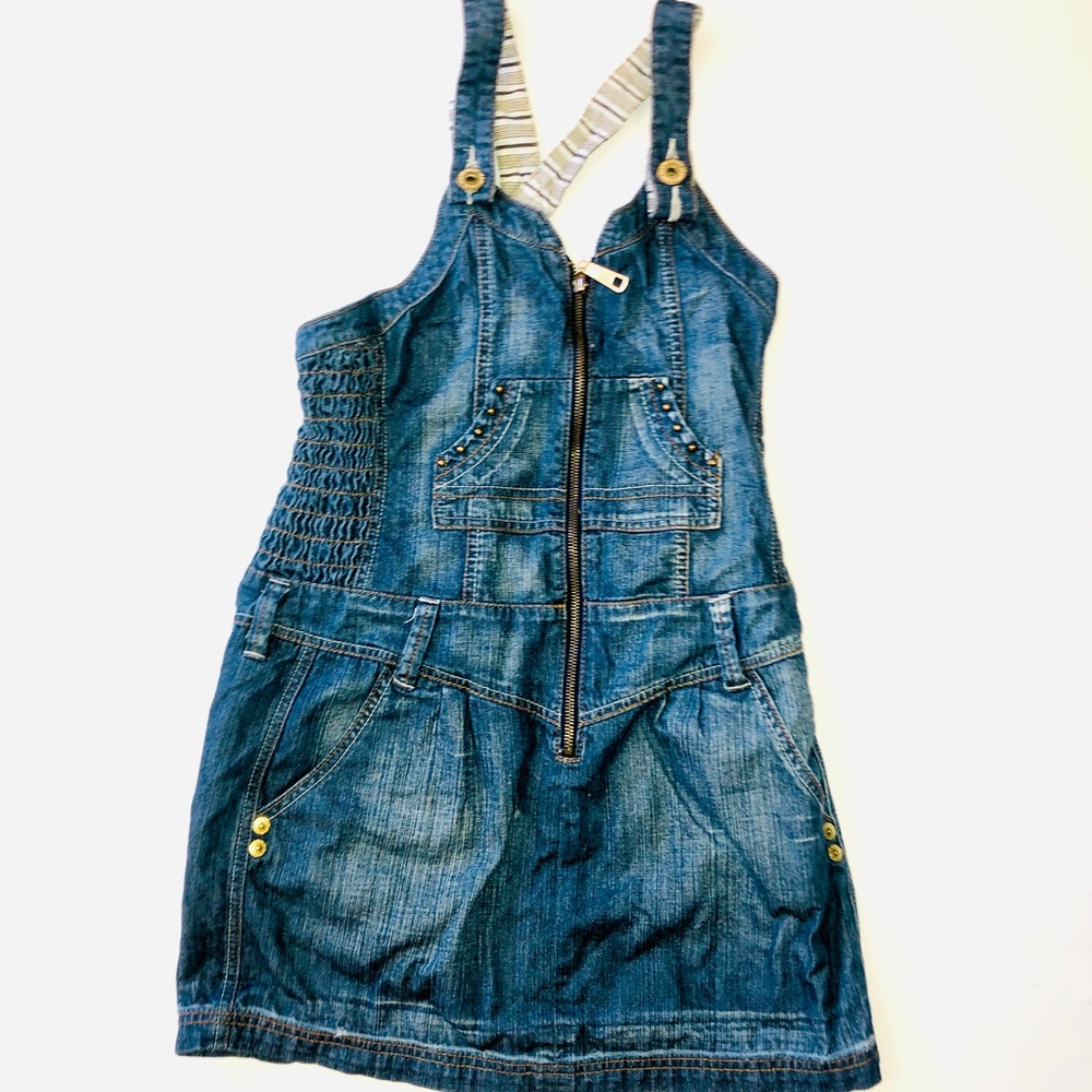 DKNY JEANS Denim Overall Dress Size Small